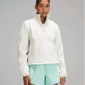 Lululemon Fleece + Ripstop Hiking Pullover in Bone Size 10